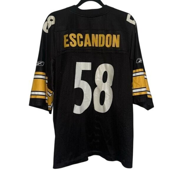 Reebok NFL Steelers Escandon Jersey 58 XXL Black/Yellow - Picture 6 of 7